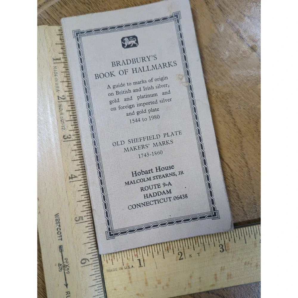 1980 Edition Bradbury's Book of Hallmarks: Guide to Marks of Origin Makers Marks